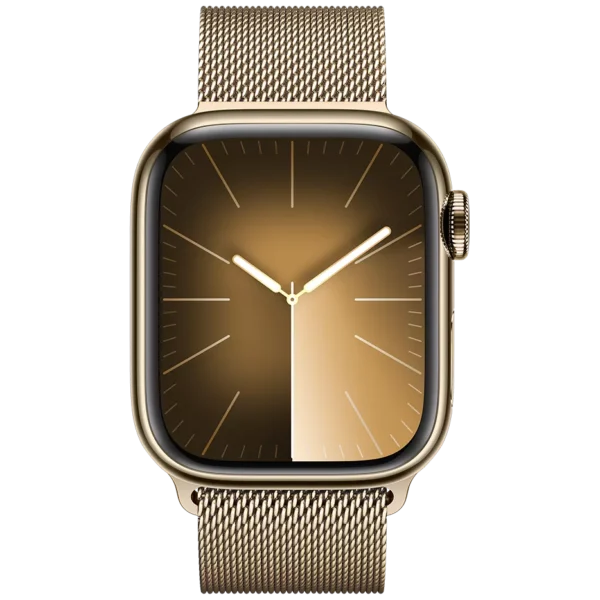 ساعت هوشمند اپل سری 9 استیل سلولار Watch Series 9 Stainless Steel 45mm with Milanese Loop